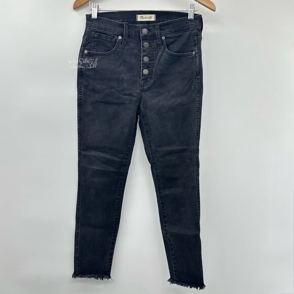 Madewell 10" High-Rise Skinny Black Jeans Size 27 - Picture 1 of 5